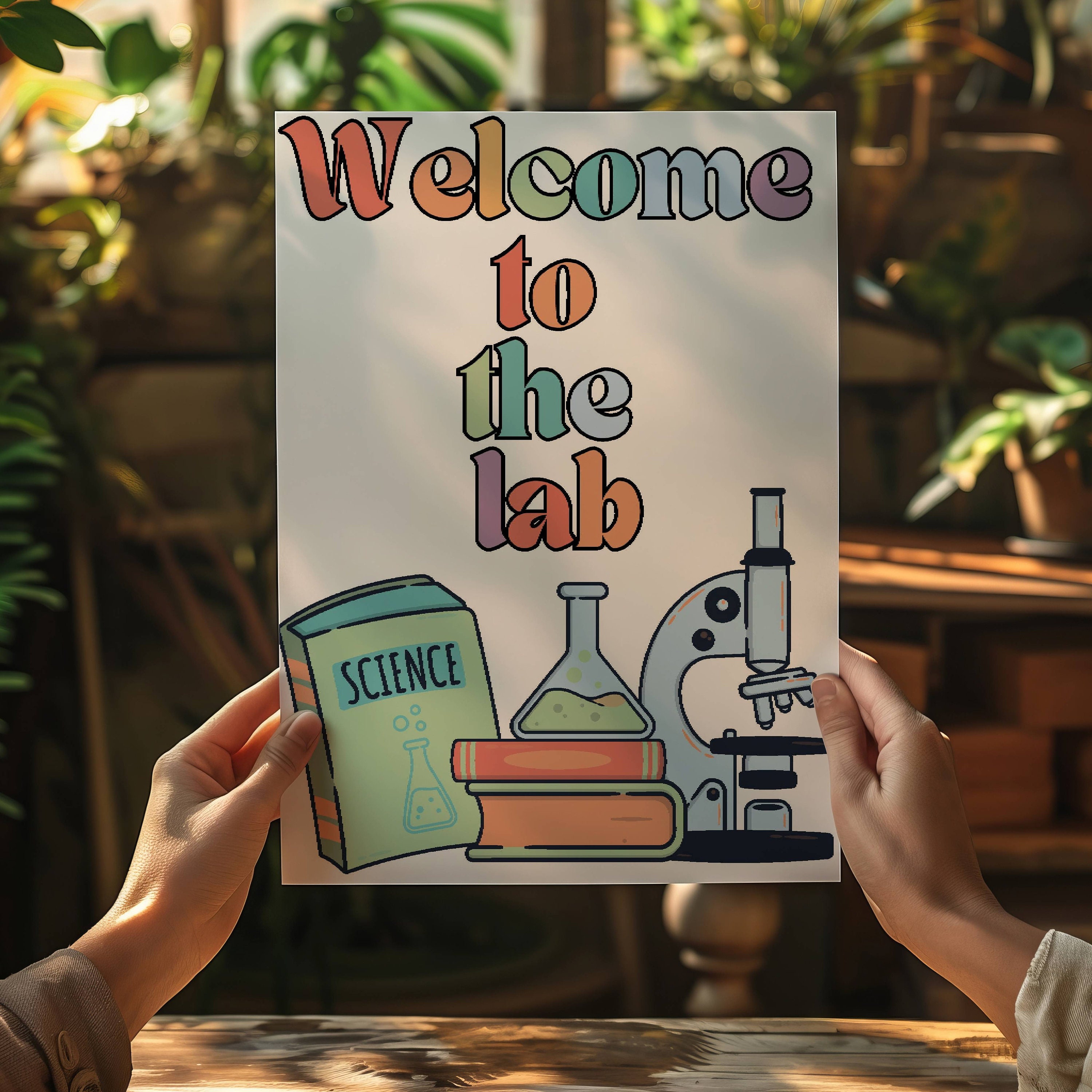 Lab Will Open Sign Welcome to Science Lab Sign Science Lab Decor Science Lab Poster ...