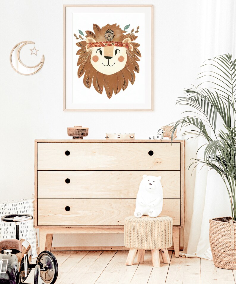 Woodland Boho Nursery Prints Nursery Art Forest Nursery Etsy