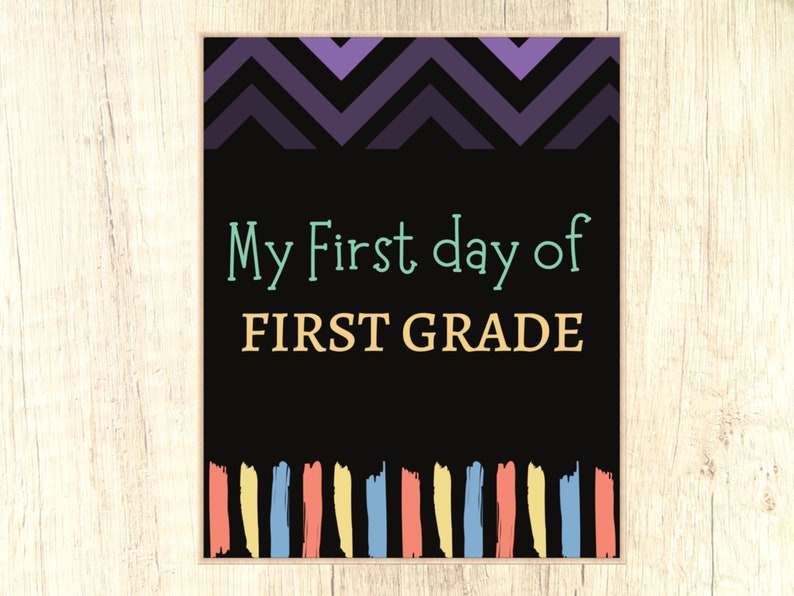 Printable First Day of FIRST GRADE Sign 1st Day of 1st Grade - Etsy