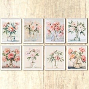 Science decor for girls chemistry printable women in science Science nursery print set peony art print gift for scientist Science beaker