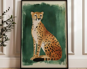 Impresión artística de tigre, regalo de inauguración de la casa, decoración del hogar para la sala de estar, decoración de la sala de juegos de los niños, decoración del dormitorio, decoración de la guardería de la nieta, niño pequeño
