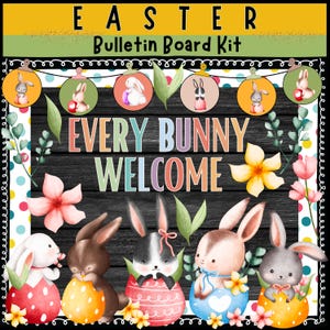 Easter Bulletin Board Kit Spring Bulletin Board Kit Classroom Decor April bulletin board door decor Easter Bulletin Board Decor Bunny easter