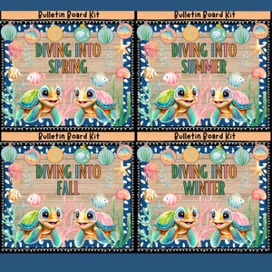 Ocean theme Bulletin Board Kit Under the Water Class Theme all the year bulletin bord kit Spring bulletin Summer Fall Winter bulletin board