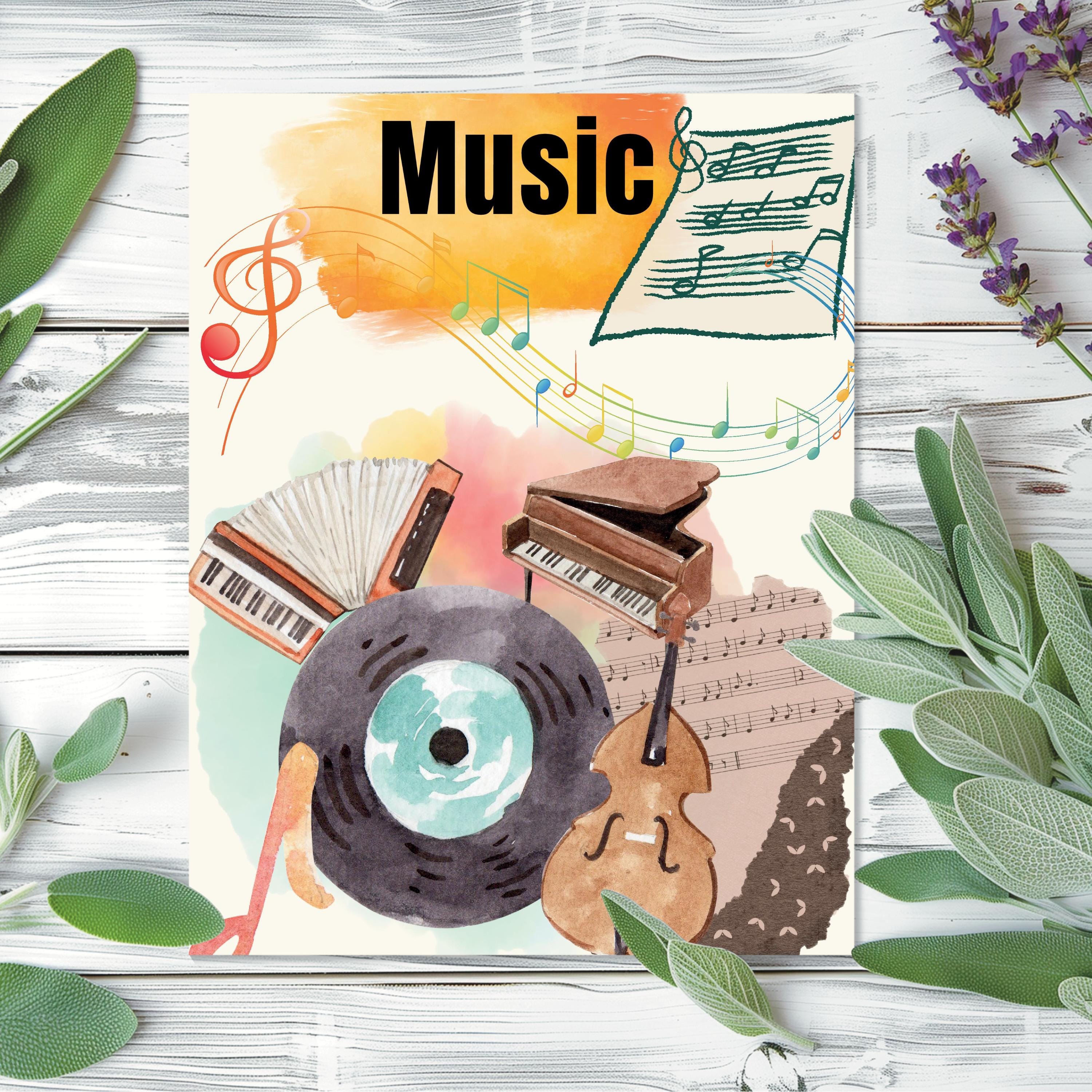 Music Subject Binder Cover Printable Back to School Teacher Binder ...