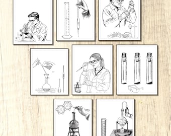 Chemistry Classroom Wall Prints lab decor science posters science classroom decor chemistry posters science classroom posters STEM Posters