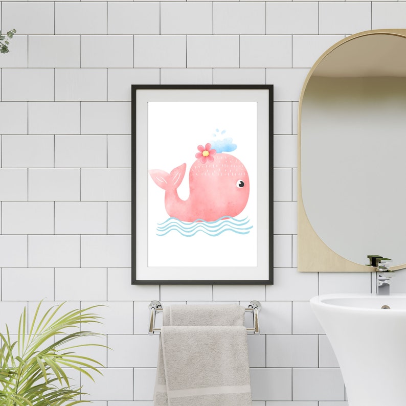 Girl Bathroom Wall Art Kids Bathroom Art Kids Bathroom - Etsy
