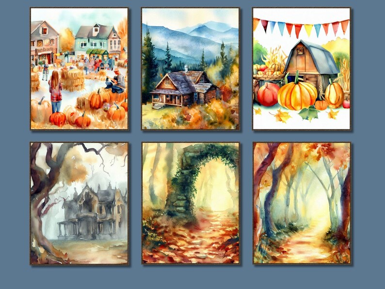 Fall Gallery Wall Prints SET of 24 Fall Printable Art Gallery Wall ...