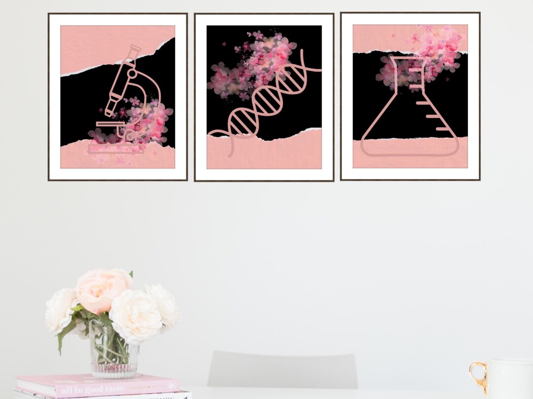 Digital Download Science Abstract Pink, Science Printable, Science ...