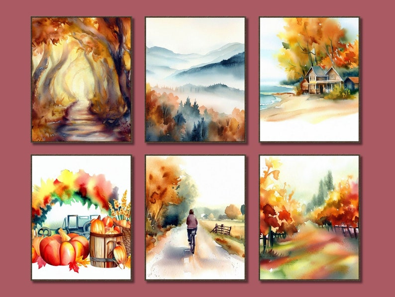 Fall Gallery Wall Prints SET of 24 Fall Printable Art Gallery Wall ...