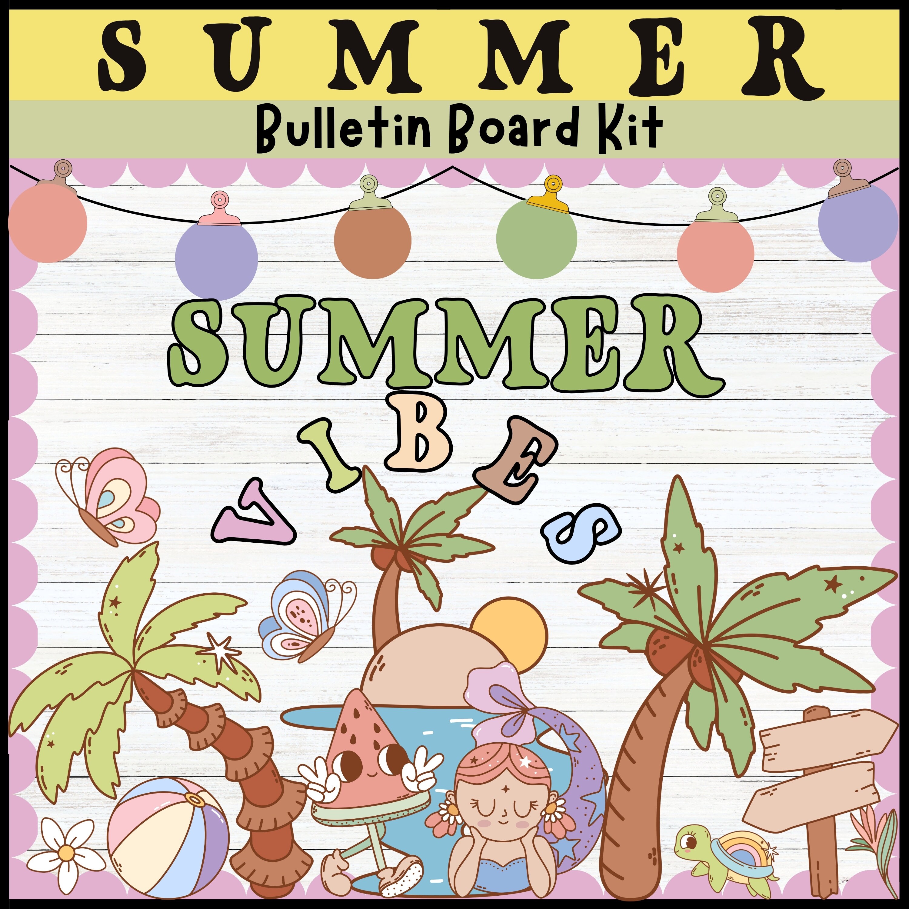 48-teiliges Sommer-Pinnwand-Bordüren-Set – Bunte Strandmotive Für Klassenzimmer, Party & Fensterdekoration