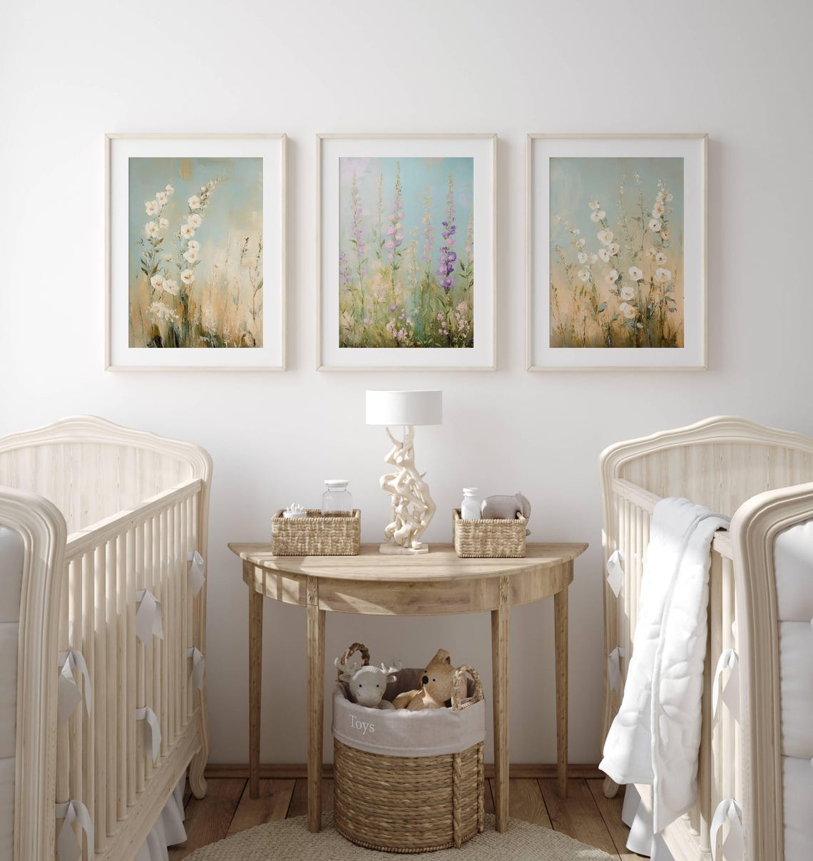 Wildflower Printable Art Nursery Wall Art Set of 3 Botanical Digital ...