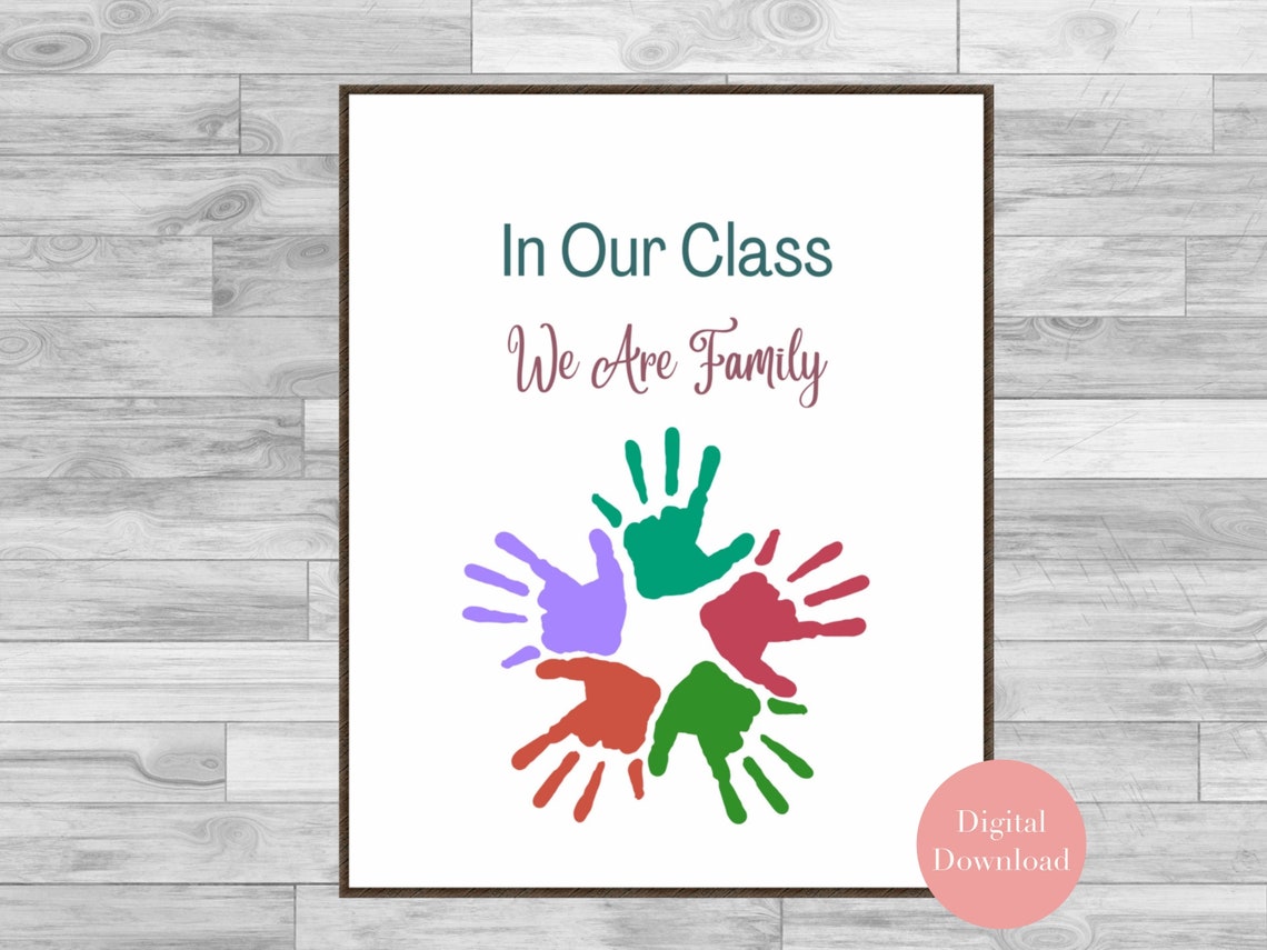 In This Class We Are Family Poster Classroom Decor Back to Etsy