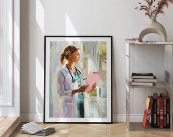 Krankenschwestern-Krankenhaus-Druck Nursing druckbares Büro Poster Krankenhaus-Druck Arzt Poster Klinik Kunst Arzt Geschenk