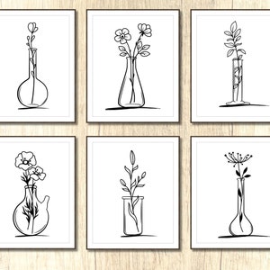 Minimalistic Classroom Printables Classroom Decorations Black and White science posters for classroom cute science posters floral printable