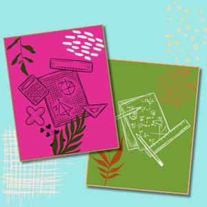 Math Class Gallery Wall Set of 12 High School Middle School Math Art ...