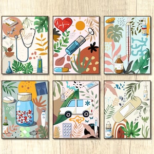 Krankenschwester Büro Dekor Poster Boho Krankenschwestern Wand Kunst Schreibtisch Arzt Geschenk Krankenschwester Geschenk Medizinstudierender Geschenk Doktor Abschlussgeschenk Krankenhaus Dekor Geschenk