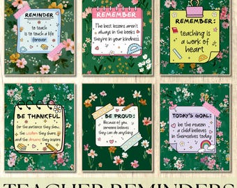 Motivational teacher poster teacher affirmation decor New year daily reminder teacher appreciation gift classroom decor teacher lounge decor