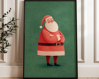 Gemütliche Winter Wand Kunst Vintage Weihnachtsdekoration Weihnachten Urlaub Dekor Download Vintage Weihnachtsmann Kunst Festliche Winter Wand Weihnachtsmann