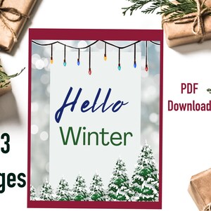33 pages, cahier d'activités d'hiver imprimable, cartable d'apprentissage préscolaire, activités d'apprentissage pour les enfants d'âge préscolaire et les tout-petits, cartable d'apprentissage de Noël, cadeau