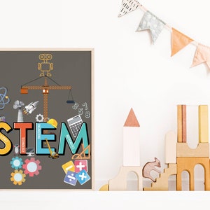 Stem Classroom Poster Elementary School Middle School Stem Art Science ...