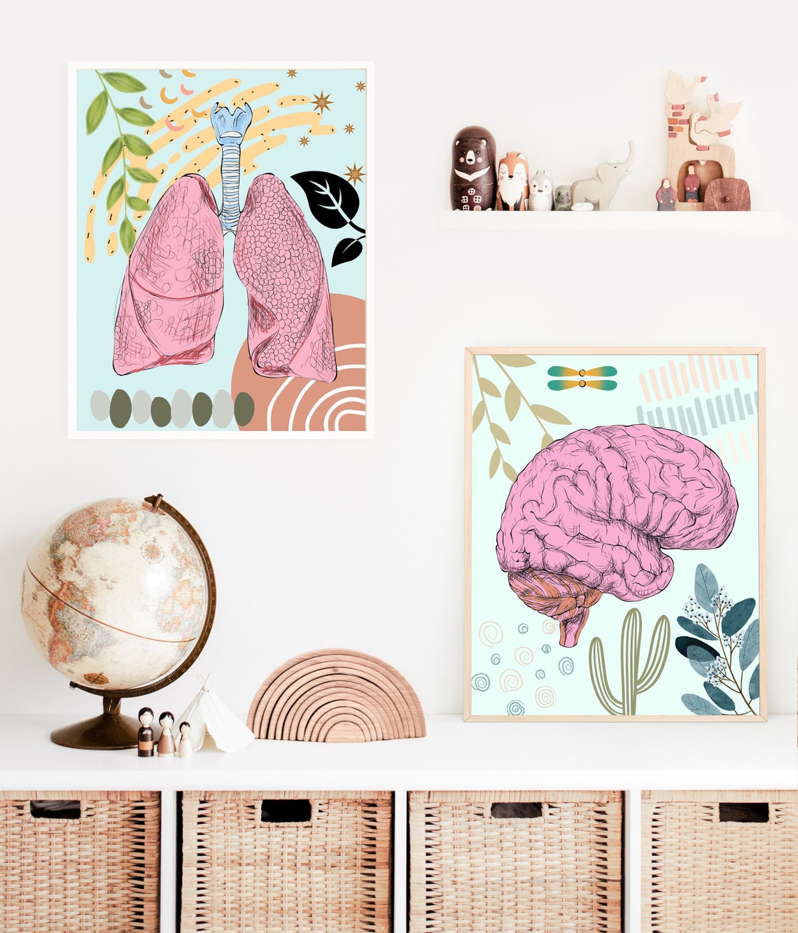 Science Prints Science Wall Prints, Human Anatomy Paintings, Watercolor Print, High ...