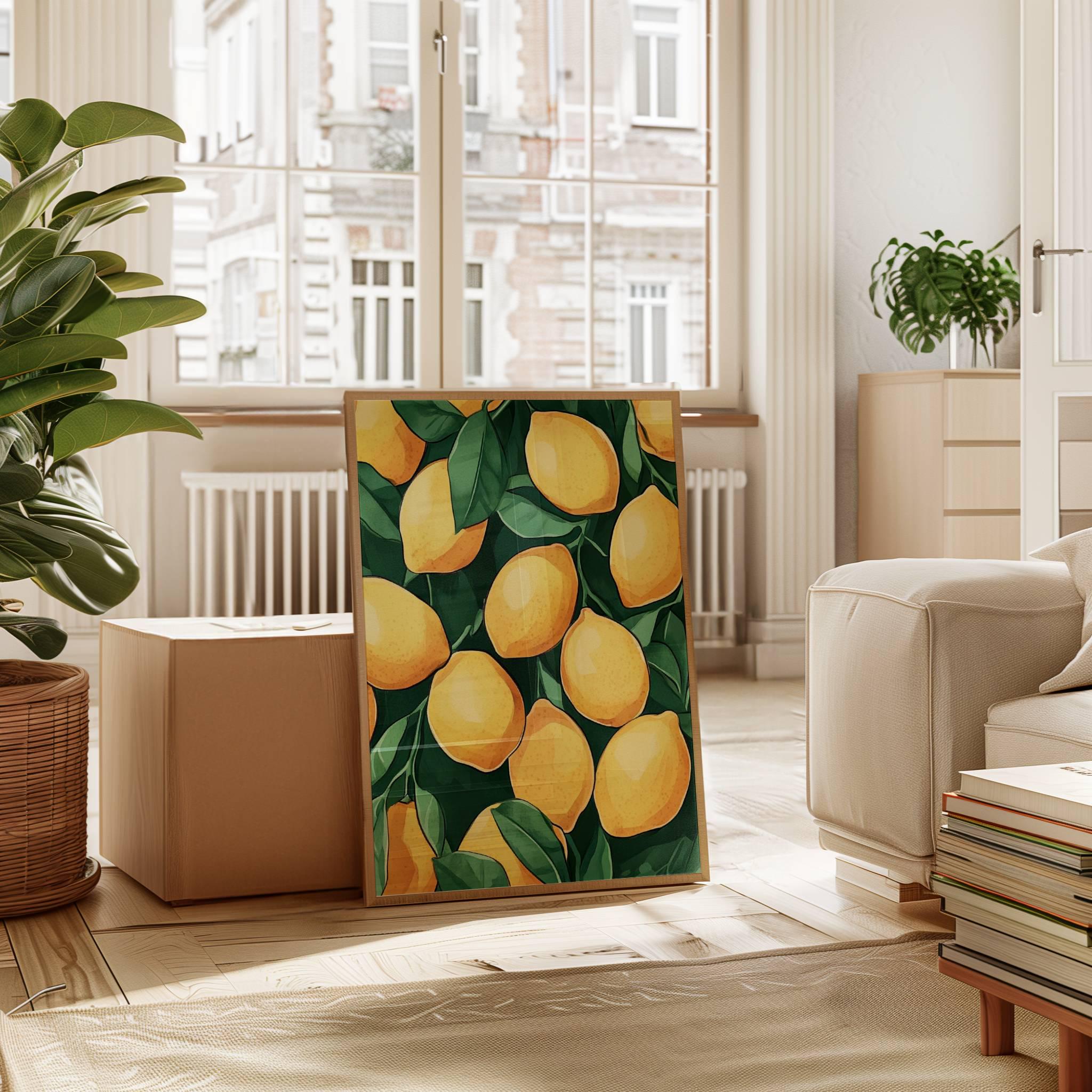 Lemons Art Print Modern Wall Art Kitchen Wall Decor Fruit Print Modern ...