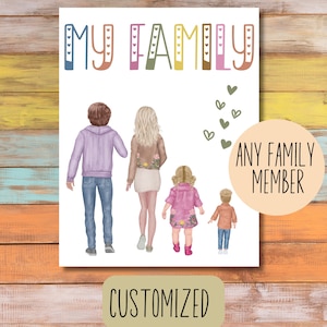 Ma famille modèle de feuilles de calcul imprimables personnalisées préscolaire imprimables personnalisées pour la maternelle à propos de moi école à domicile salle de classe