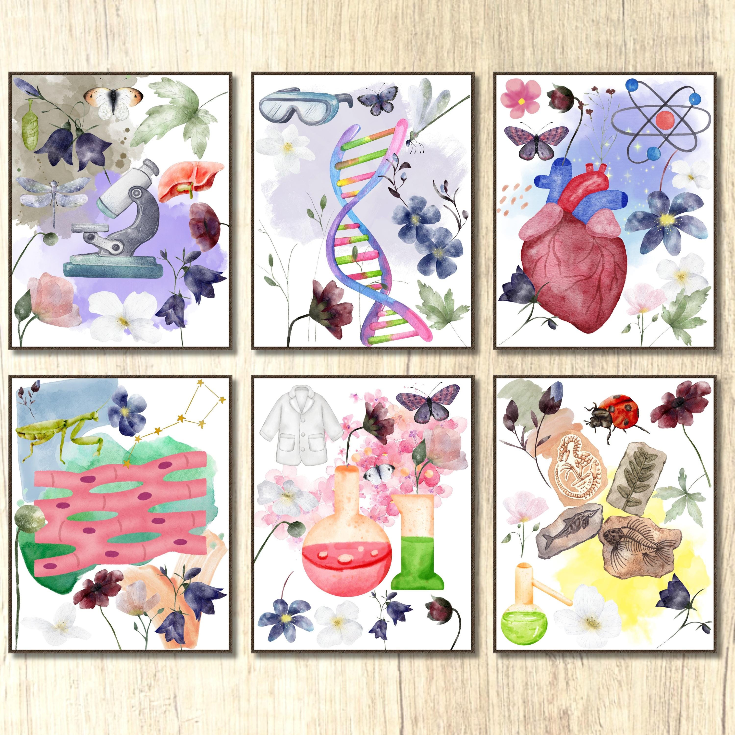 科学ポスター、化学アート、科学装飾、科学壁アート、子供向け科学教室装飾、生物学壁アート、科学保育園装飾（印刷可能） - Etsy 日本, image size:3000x3000