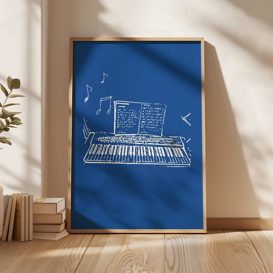 Piano Wall Art Line Art Music Room Decor Music Classroom Decor Music ...
