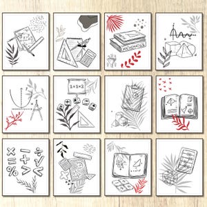 Math classroom decor Math decor Math teacher gift Math Back to School Math Bulletin Board or Door Classroom Decor high school middle school