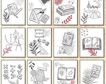 Math classroom decor Math decor Math teacher gift Math Back to School Math Bulletin Board or Door Classroom Decor high school middle school
