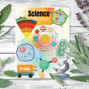Science Subject Binder Cover Printable Back to School Teacher Binder ...