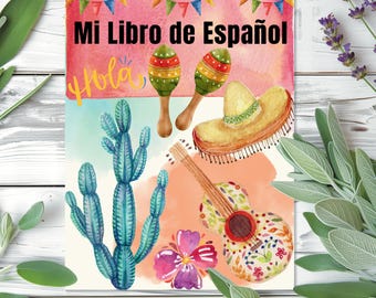 Spanish Subject Binder Cover Printable Back to School Teacher