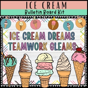 Ice Cream Bulletin Board Borders And Banners Summer Classroom Decor