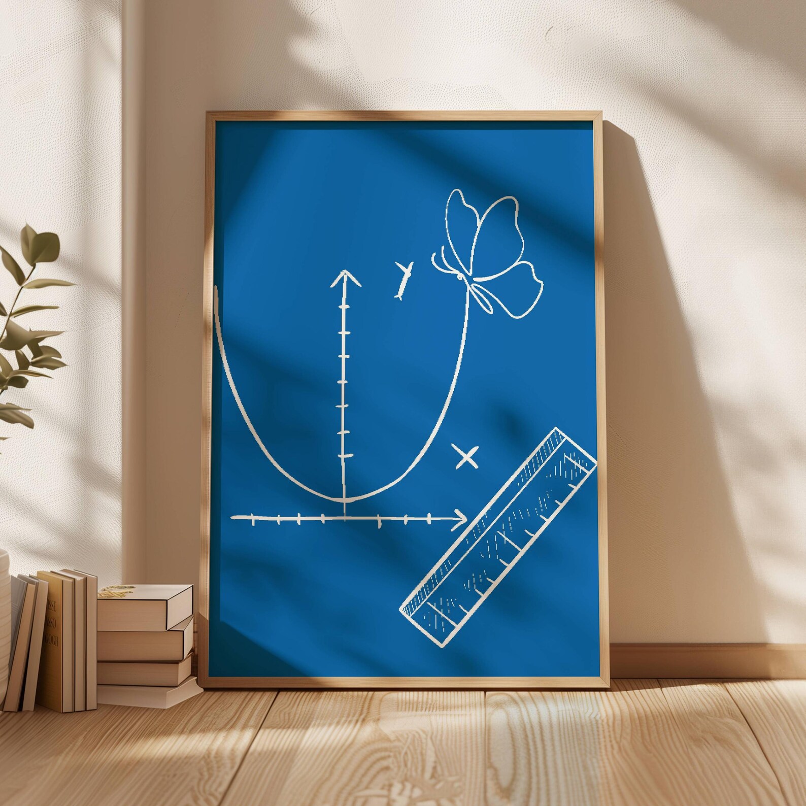 Math Classroom Poster Set Math Teacher Gift Blue Classroom Decor ...