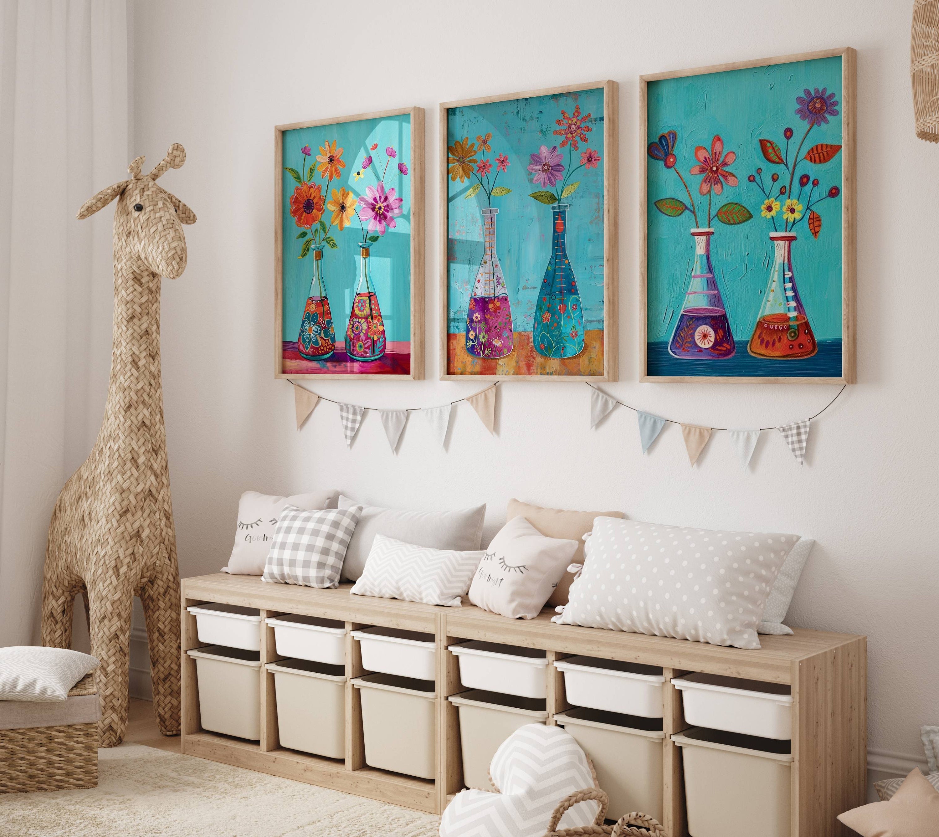 科学の印刷可能なアートセット 子供部屋用の科学装飾 教室の装飾 科学者への贈り物 カラフルなアート フォークアート 高校 中学校 - Etsy 日本, image size:3000x2674