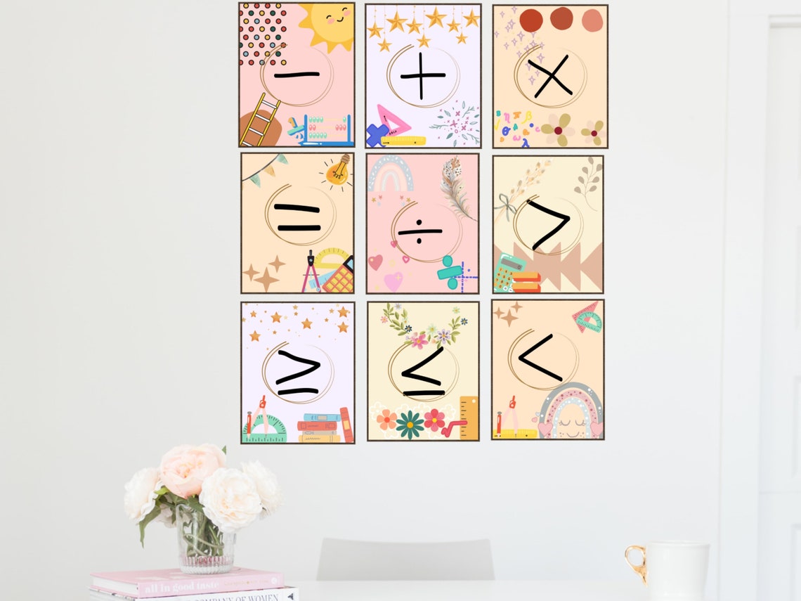 9 Math Class Gallery Wall Classroom Decor High School Middle - Etsy