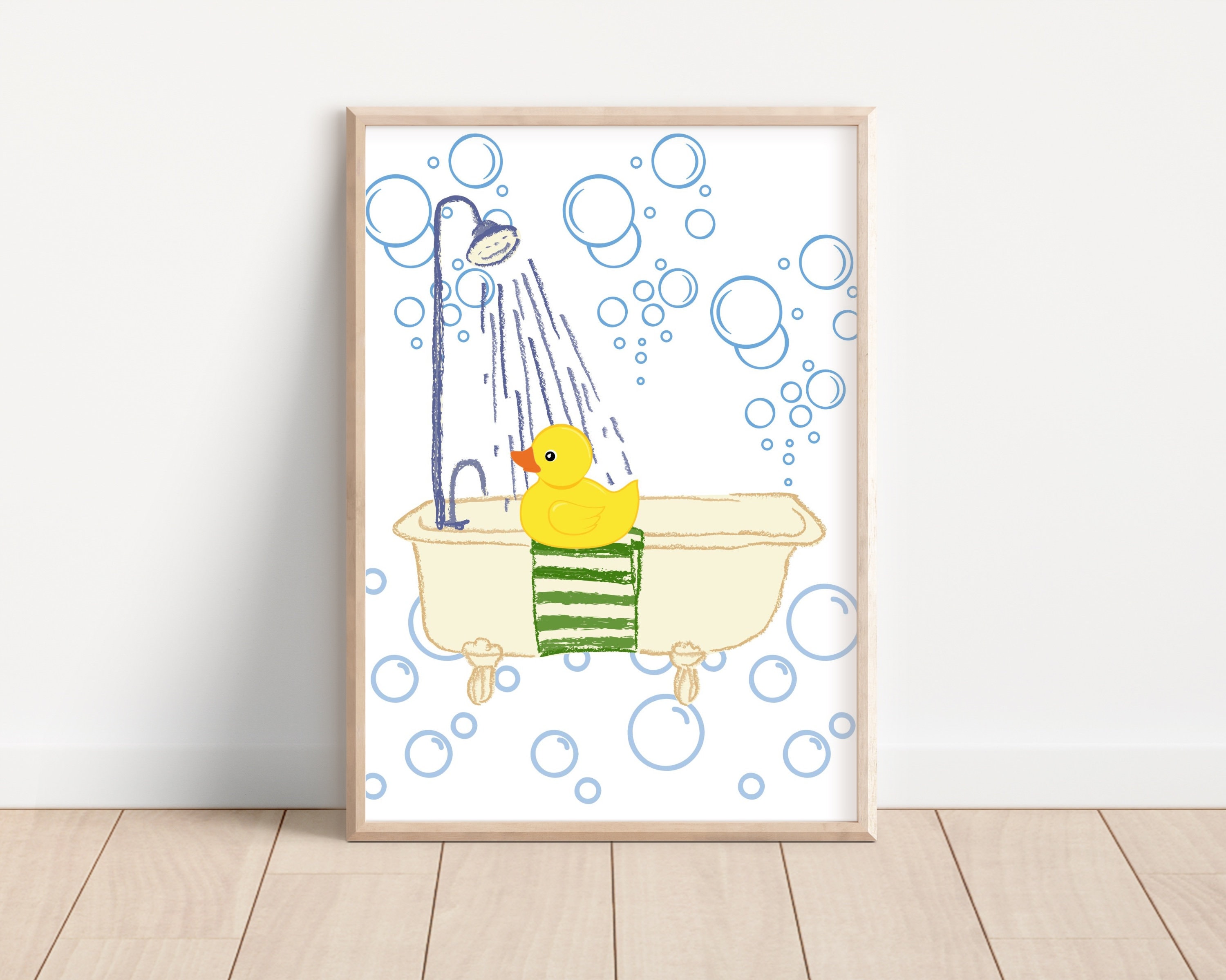 Kids Bathroom Art Set Bathroom Wall Prints Nursery Decor Etsy