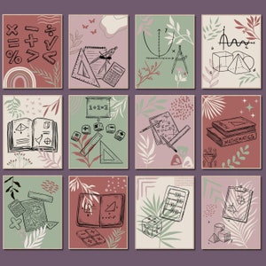 Math classroom decor Math decoration Math teacher gift Math bulletin board Mathematics art high school middle school math art math lover
