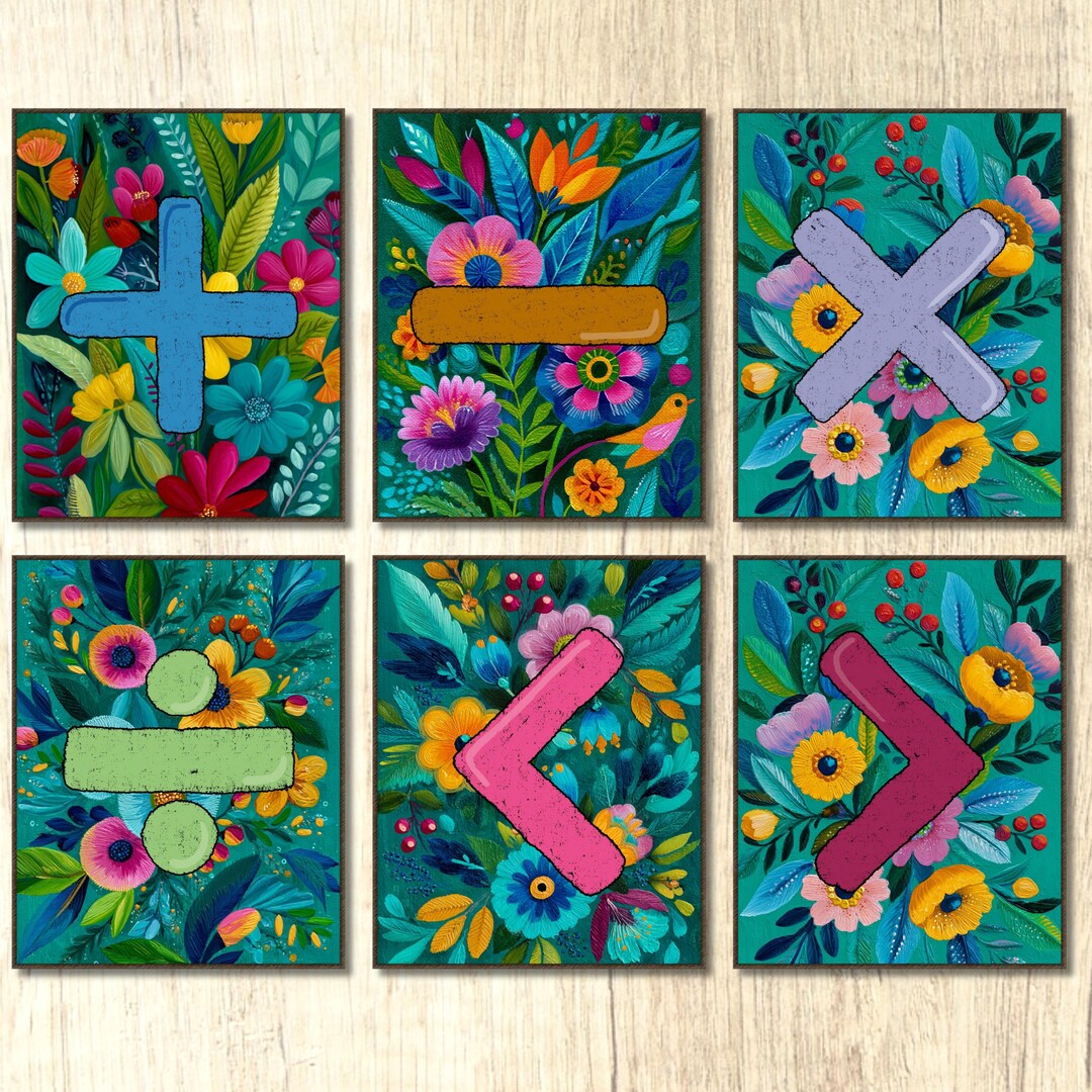 Math Printable Math Symbols Mathematics Printable Middle School Decor ...