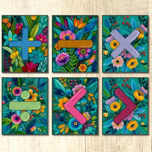 Math printable Math symbols Mathematics printable Middle school decor High School wall art set Math posters Math classroom decor Math Class