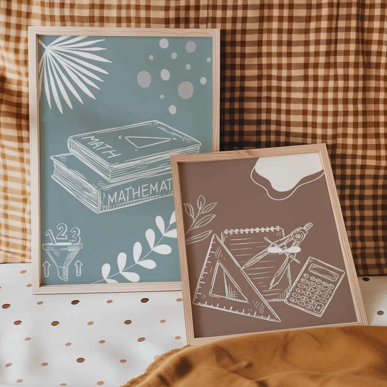 Math Decor Set of 3 Mathematics Classroom Decor Math Nursery Decor Math ...