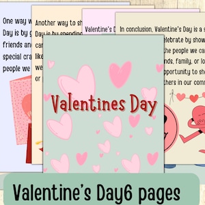 Valentine’s Day ebook, Homeschool Learning Materials, Educational Material, Gift for kid, preschool book, elementary school valentines day