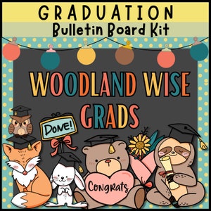 Graduation bulletin board kit easy bulletin board middle school decor school decorations graduation decor teaching printable classroom decor