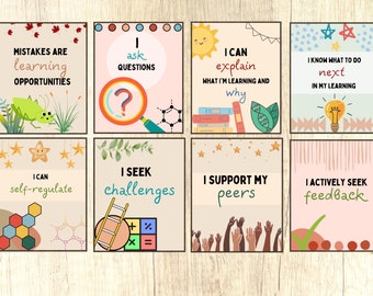 Classroom Affirmation Posters, Inspirational Kids Decor (Digital Download)