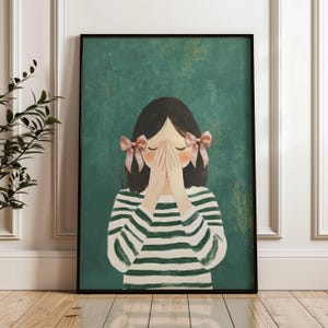 Lustig Badezimmer Art Print Mädchen Badezimmer Kunstdruck Toilette Humor Dekor lustiges Geschenk Geschenk für Gast Badezimmer lustige Kunst Kind Badezimmer Dekor einfach