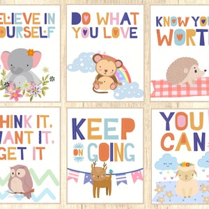 Classroom Posters Growth Mindset affirmation wall art for kids inspirational classroom decor Motivation Classroom Decor Bulletin Board kit