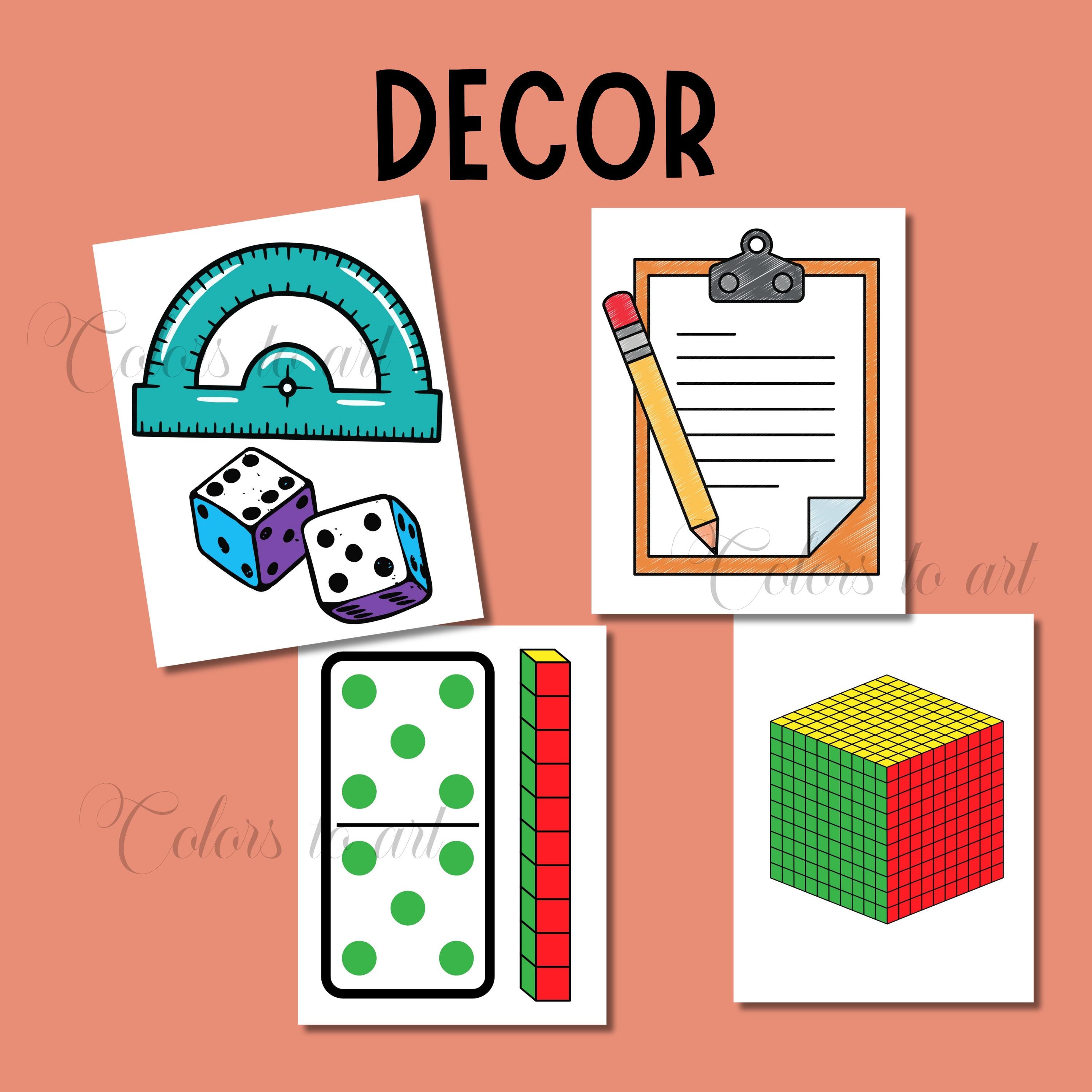 Math Bulletin Board Modern Classroom Decorations Math Tools Math ...