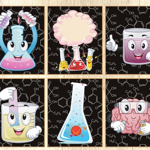 Science Wall Prints, Chemistry Prints, Classroom Wall Art, Nursery Decor, laboratory Prints, Chemistry posters, science classroom decor, lab