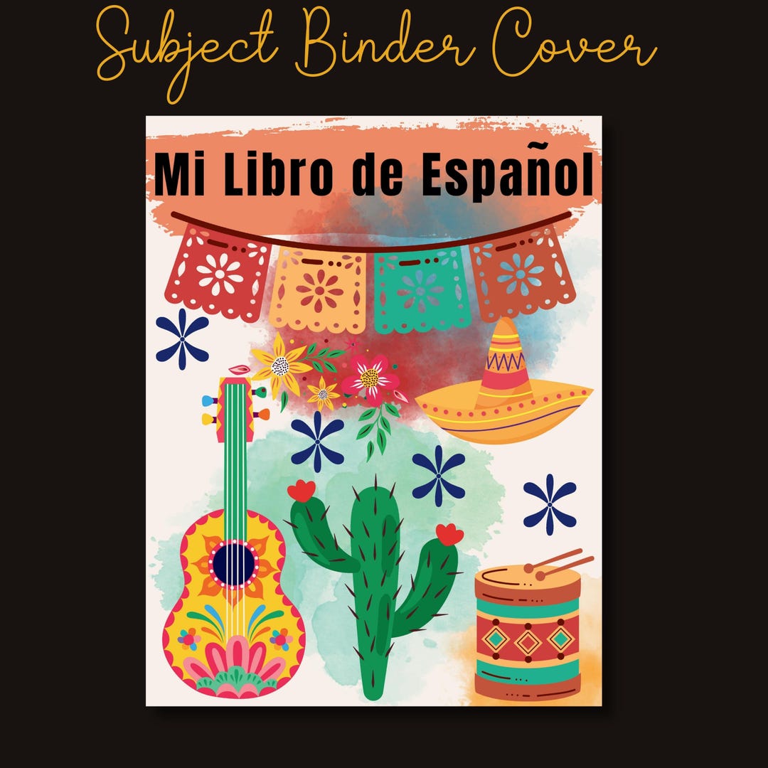 Spanish Binder Cover Printable Mi Libro De Espa ol digital Download spanish-binder-cover-printable-mi-libro-de-espa-ol-digital-download